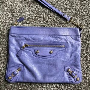 AUTHENTIC BALENCIAGA Mauve Lambskin Clutch